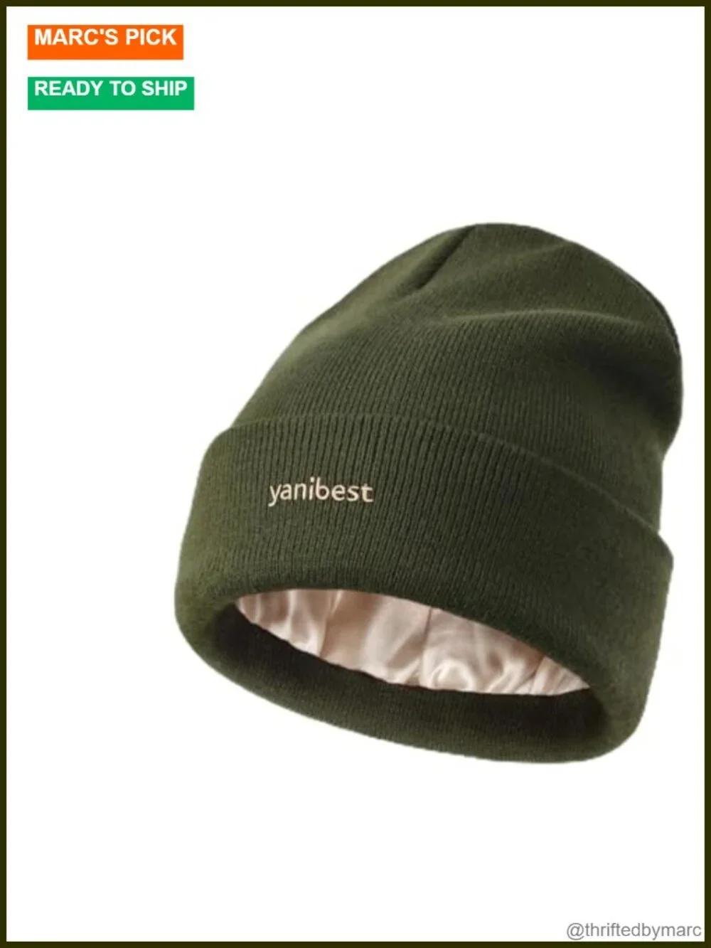 Silk Lined Beanie Winter Hat for Women Men Unisex Soft Knitted Slouchy Skull Cap